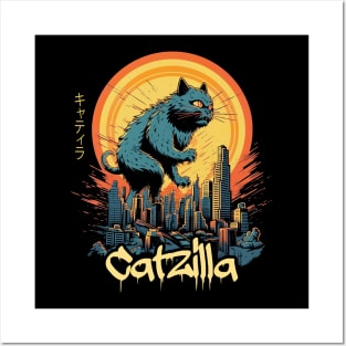 Kaiju Cat Monster - Catzilla Posters and Art